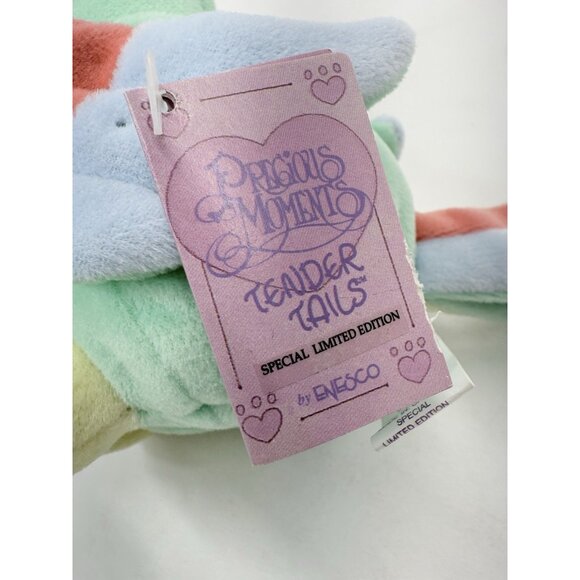 2 Enesco Precious Moments Tender Tails Plush Penguin And Parrot With Tags 6" - Picture 13 of 16